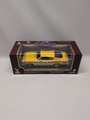 Plymouth Barracuda 383 1969 YELLOW BLACK YAT MING ROAD LEGENDS 1:18 NO 92178.