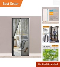Auto Closure Magnetic Screen Door 38"x85" - Pet  Kid Friendly Design
