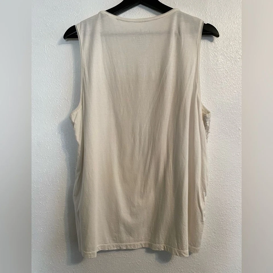 Кремовый топ Chicos 3 (XL) без рукавов с блестками ub1-41 - Изображение 4 из 4