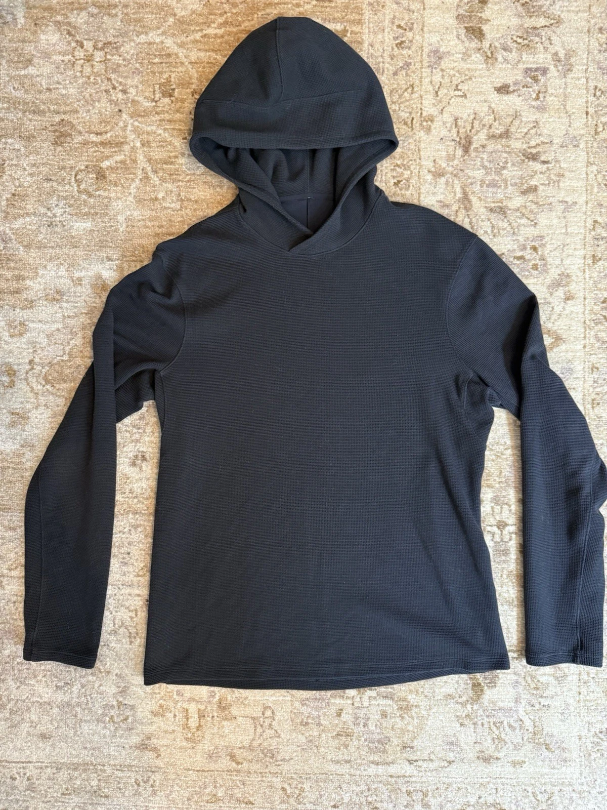 Lululemon Men's Thermal Waffle-Knit Hoodie Black