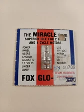 Vintage Fox Glo-Plug Glow The Miracle Plug #40702 RC Parts Rare Nos