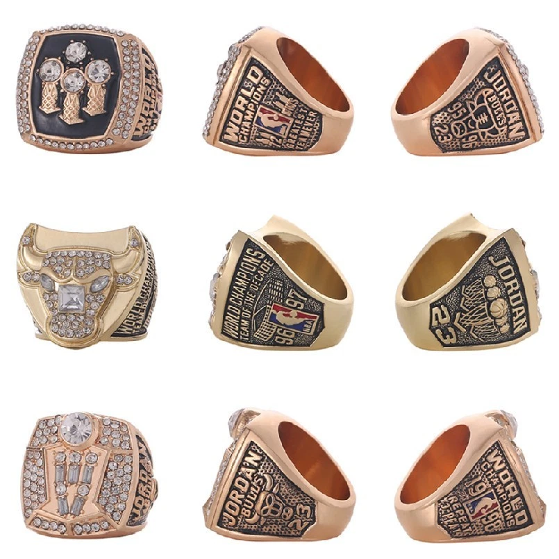 Michael Jordan Chicago Bulls Championship 6 Ring Set With Box - Image 4 of 4