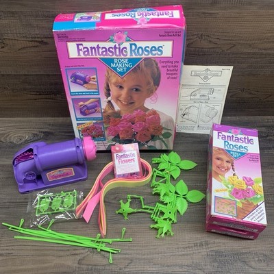 VTG Hasbro Fantastic ROSES flower making set 1991 w/ refills Fantastic Flowers