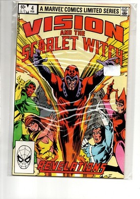 (MS)  Marvel Vision Scarlet Witch 4 FN 7.0+ Comic Bag Board 1982 Scan Bronze Age