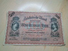 500 Mark Saxon Bank 1911 Banknote Money Note Germany Old Germany