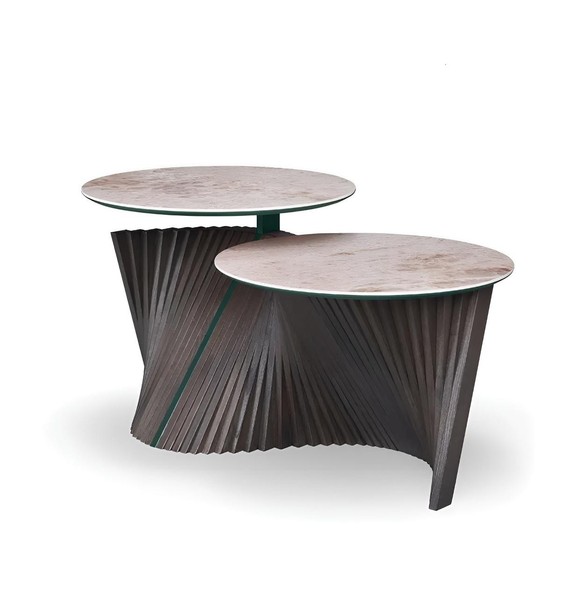 Einzigartiger Couchtisch Wohnzimmer Rundtisch Edle Beistelltische-image
