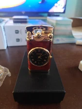 Galiner Dual Torch Cigar Lighter Watch Metal Butane Gas Led Light W/Gift Box