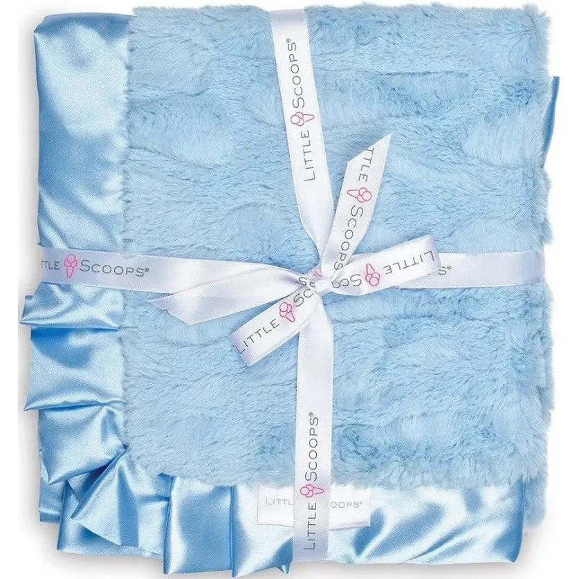 NWT LITTLE SCOOPS BLUE RECEIVING BLANKET