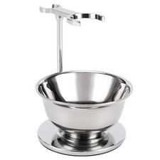 Deluxe Shaving Razor Brush Stand with Double Layer Stainless Steel Soap Bow...