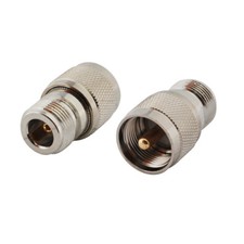 2-Pack N Type Female to UHF PL-259 Male Connector Adapter for Radio Antenna