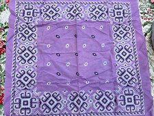 Vintage Bandana Purple Fast Color Violet Western Pattern USA All 20 X 20 New