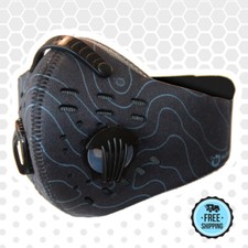 Motocross Dust Mask Neoprene Grey Depth Color w/ Filter RZ side by side, atv