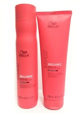  2 PACK Wella Invigo Brilliance Shampoo and Conditioner Coarse Duo,10.1  8.4 oz