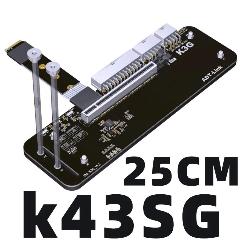 Extensor vertical PCI-E 4,0 x4 para tarjeta gráfica externa M.2 NVMe a PCIe 4,0 x16 Foto 2 de 4