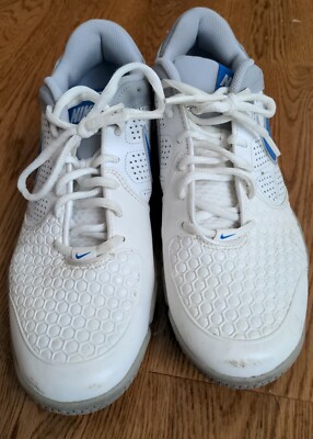 Nike Mens Air Court Ballistec 4.1 488144-101 White Blue Running Shoes Size  10 | eBay