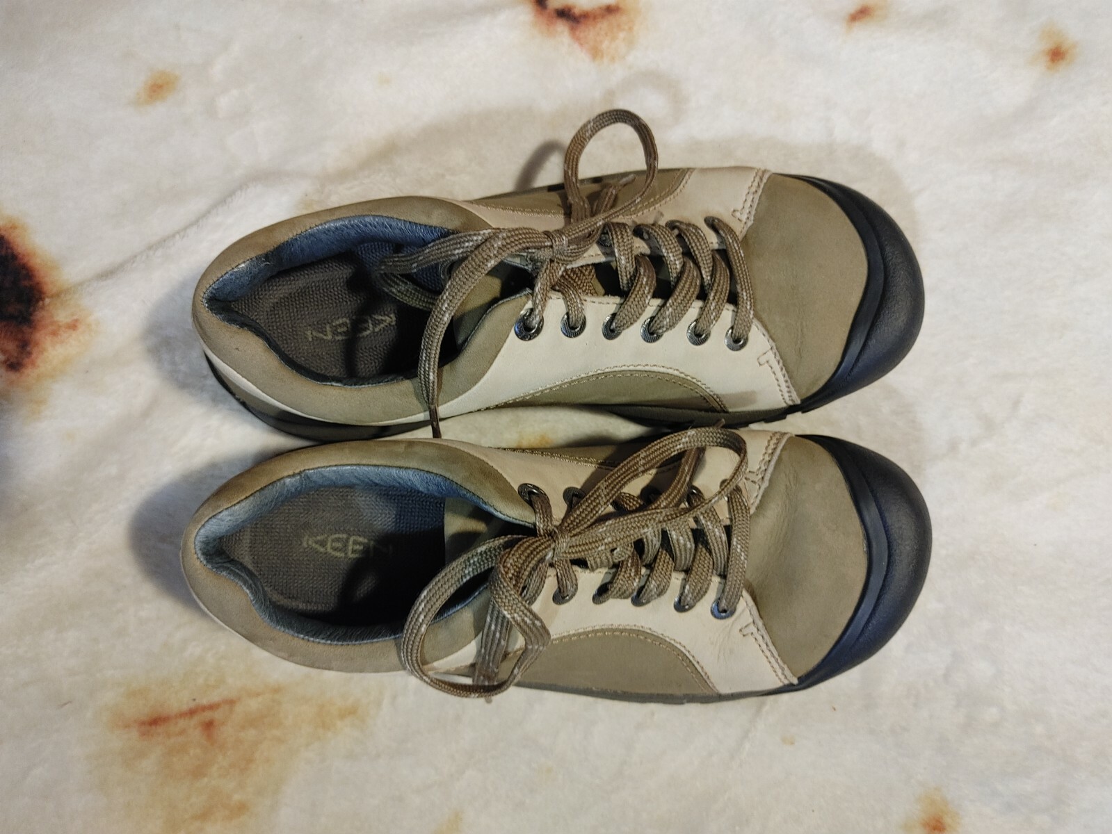 Scarpe da trekking Keen da donna in pelle marrone antiscivolo 0705 taglia 10 ottime condizioni