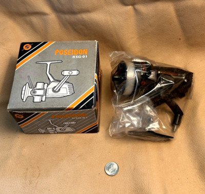 VINTAGE NEW IN BOX POSEIDON KSG-01 SKIRTED SPOOL SPINNING REEL