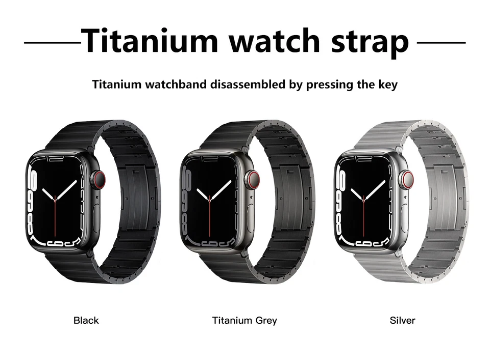Titanium Band 38/40/41/42/44/45/49mm For Apple Watch Series 1-10/SE/Ultra Strap - Image 2 of 4