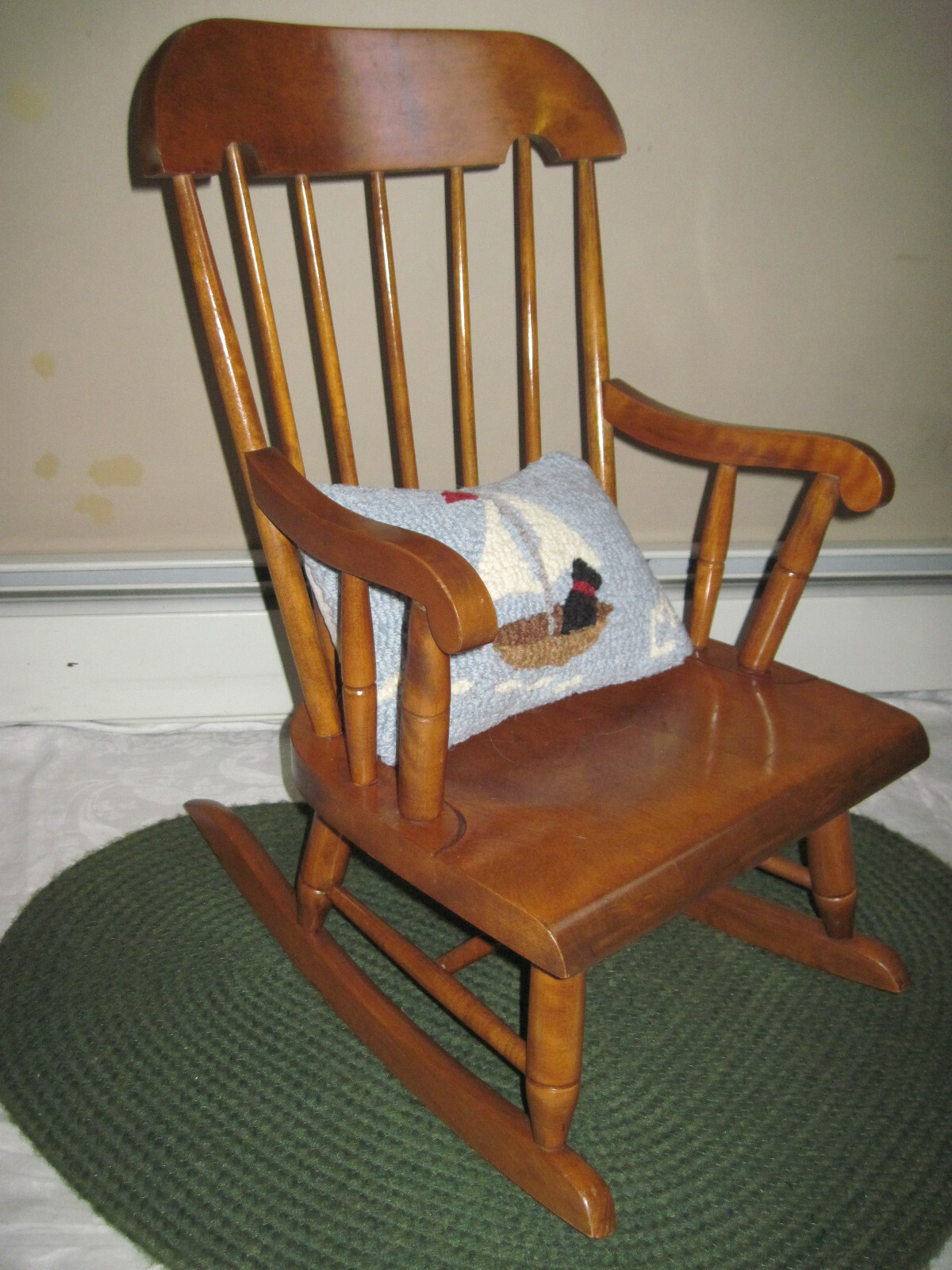 Vintage Nichols & Stone Child's Wooden Rocking Chair eBay
