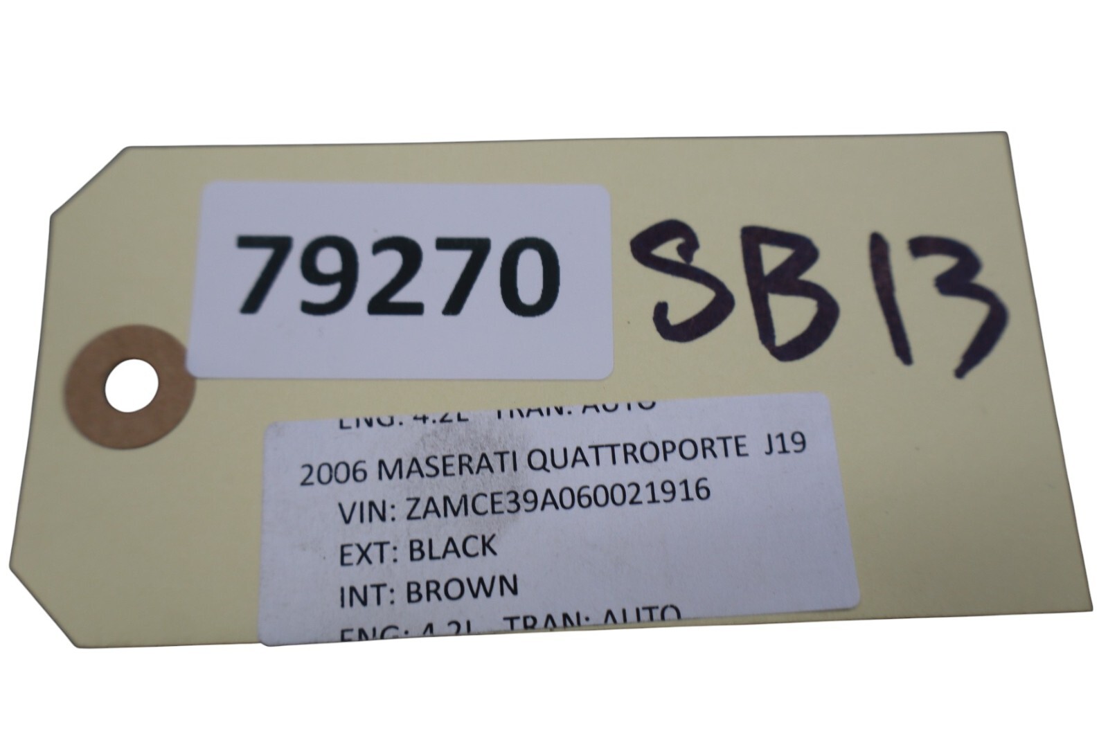 03-08 Maserati Quattroporte M139 Front Right Passenger Seat Back Panel Cover OEM
