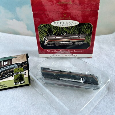 Keepsake Christmas Ornament 746 Norfolk Western Steam Locomotive Lionel Train