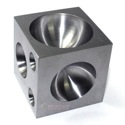 2"Dapping Doming Steel Block Jewelry Bead / Gold, Metal Smith Jewelry Tool - Picture 5 of 7