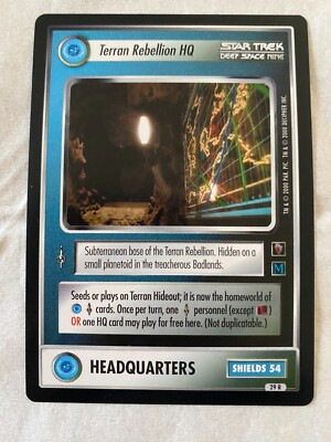 Star Trek CCG 1E Mirror,Mirror TERRAN REBELLION HQ RARE Card NEVER PLAYED