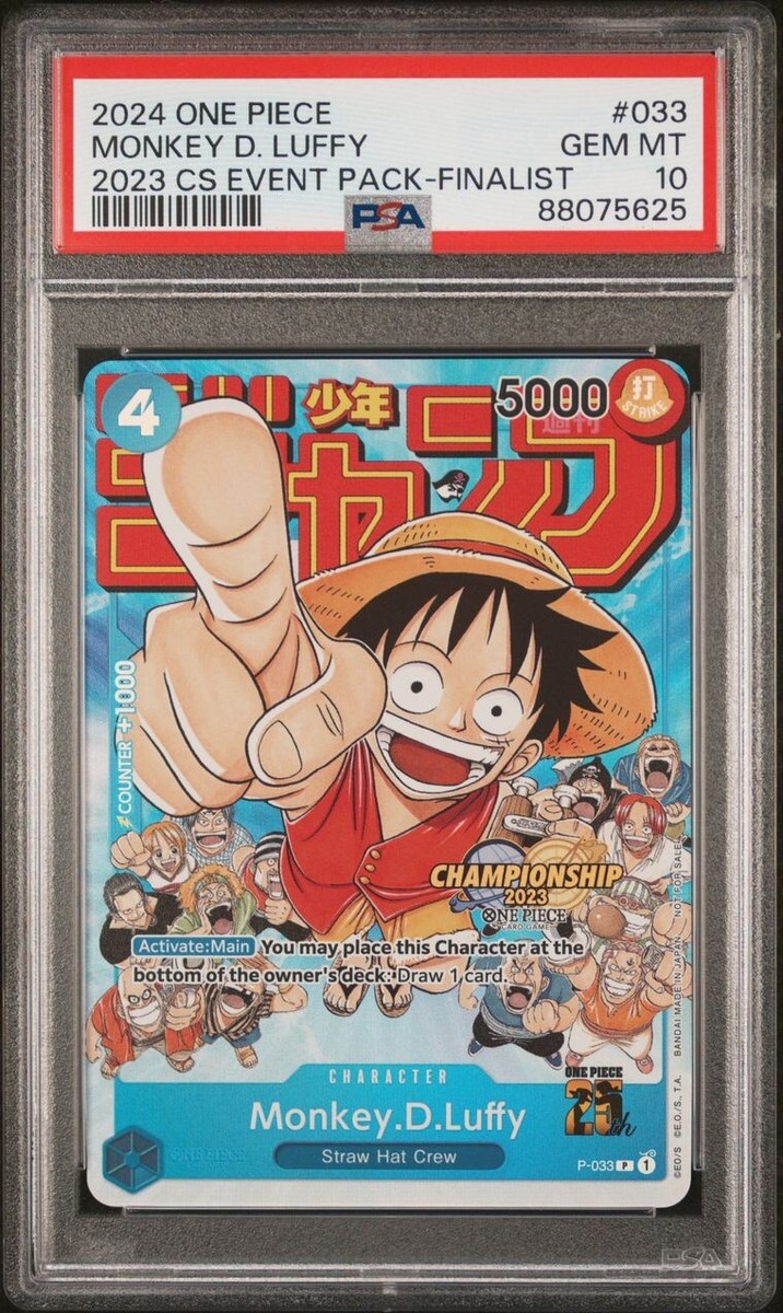 PSA 10 2024 TEXTURED One Piece Monkey D. Luffy 2023 CS Event PSA 10 2024 TEXTURED One Piece Monkey D. Luffy 2023 CS Event