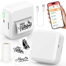 Portable Bluetooth Label Maker Machine with 30x50 mm Tape Compact & Wireless ...