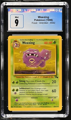 Weezing (Unlimited) graded CGC 9 for sale on eBay