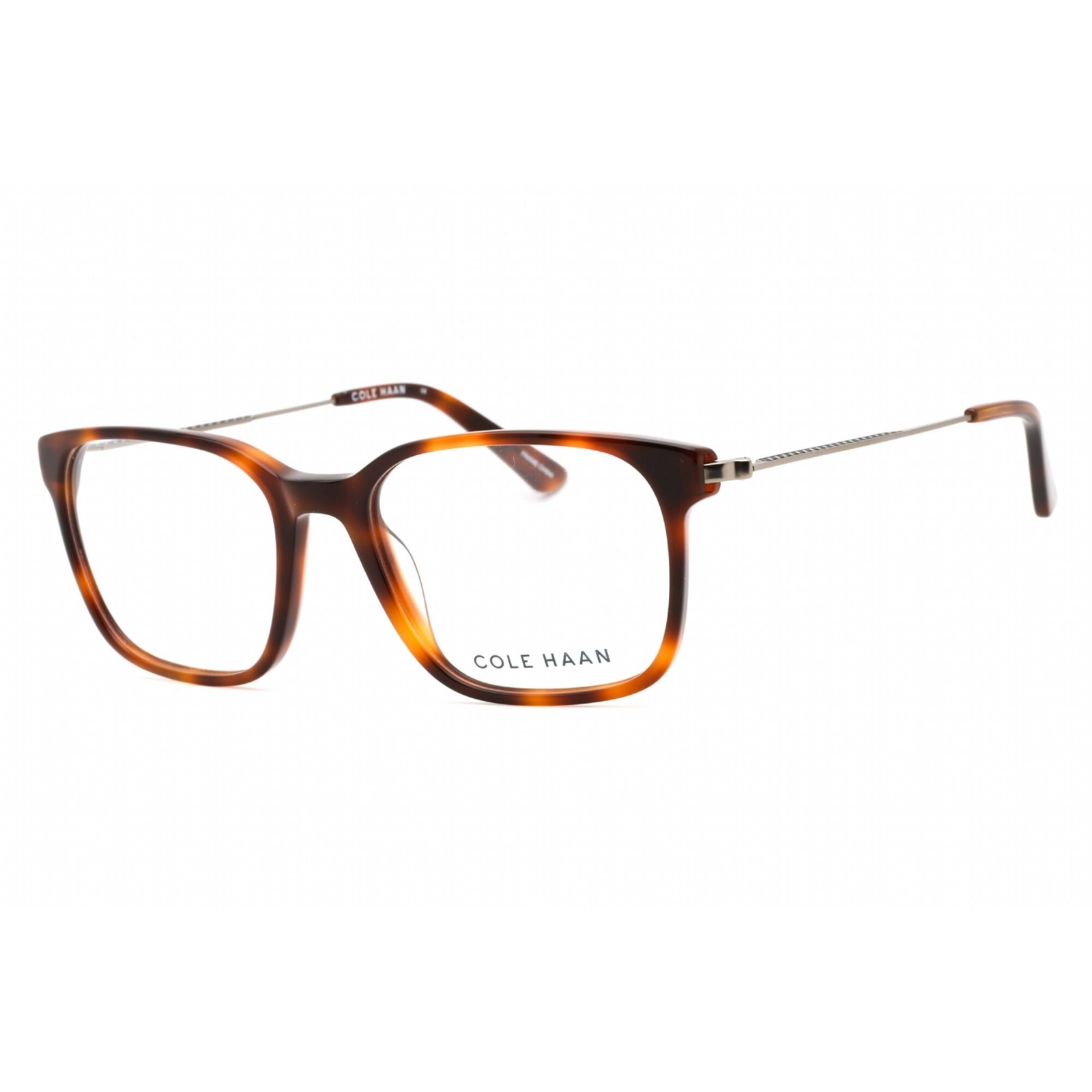 Мужские очки Cole Haan в черепаховой пластиковой оправе прямоугольной формы CH4045 215