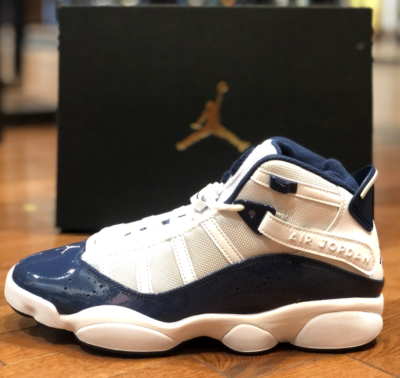 NEW* Men NIKE Air Jordan 6 RINGS White / Midnight Navy