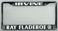Irvine California Ray Fladeboe Volkswagen Vintage VW Dealer License Plate Frame