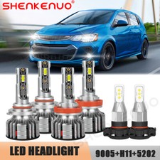 For Chevrolet Sonic 2017-2020 - 6X LED Headlights + Fog Lights Bulbs Combo 6000K
