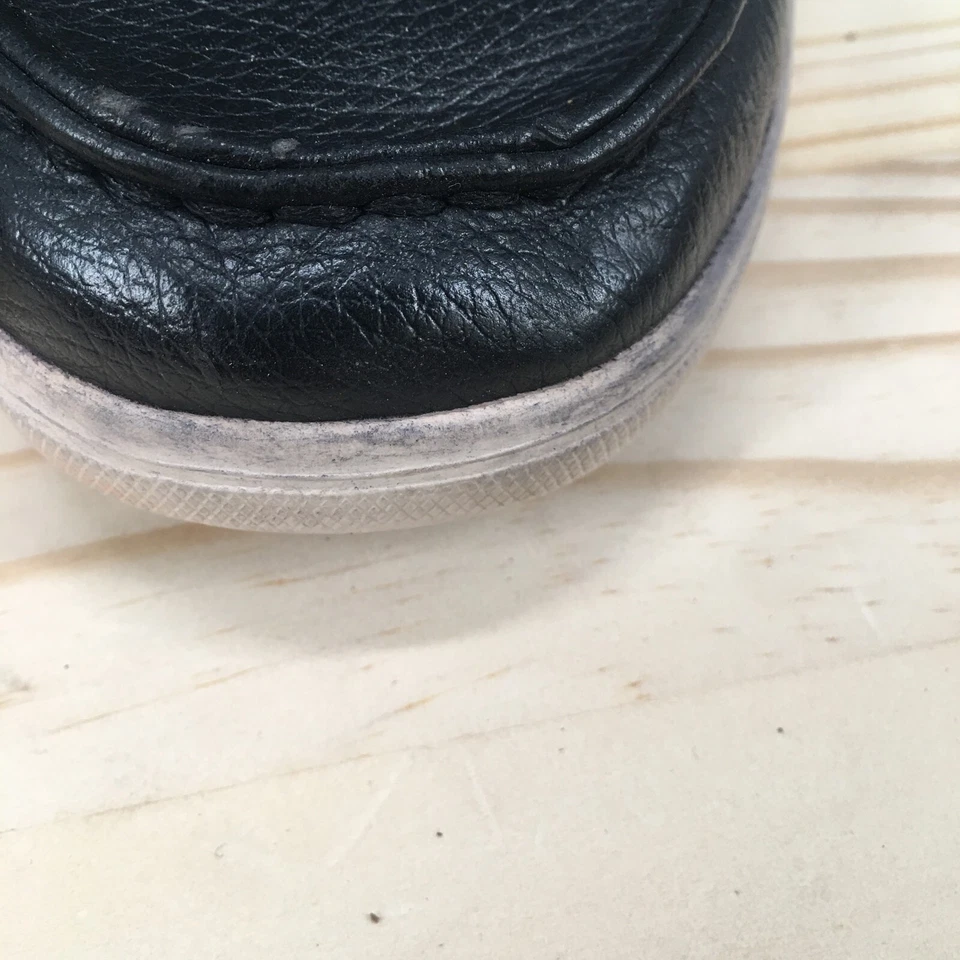 ALDO Shoes Mens 13 Casual Moc Toe Oxford Sneakers Black Leather Comfort Lace Up - Image 4 of 4