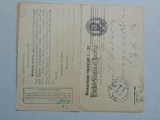 D2523 Postcard bi fold postal card 1901 John Wanamaker Philadelphia Ridpath offe