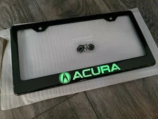(Glowing) Acura 100% Black Carbon Fiber License Plate Frame Premium 