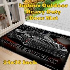 2024 Corvette Stingray American Muscle Heavy Duty Indoor Outdoor Doormat Rug