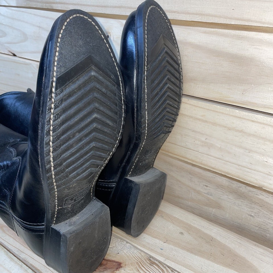 Bottes Western Justin Boots – Style 3040 – Cuir Noir – Semelle Vibram – Homme – Taille US 10.5 D