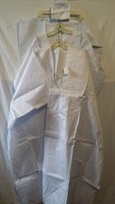 Men Grand Boubou Pant Suit w/ Hat African Brocade Cotton White Free Size