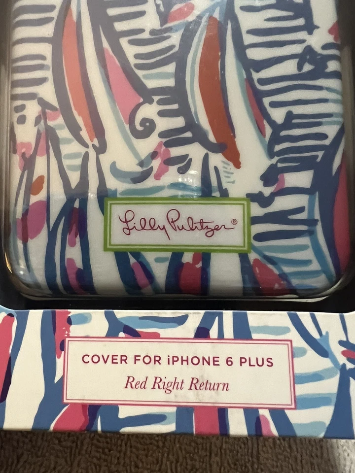 FUNDA LILY PULITZER IPHONE 6 PLUS ROJA DERECHA DEVOLUCIÓN NUEVA EN PAQUETE Foto 2 de 4