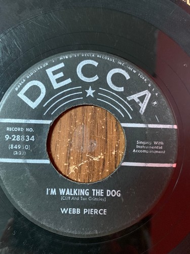 Vintage Webb Pierce 45 RPM 7" Records Each Sold Separately - Picture 10 of 31