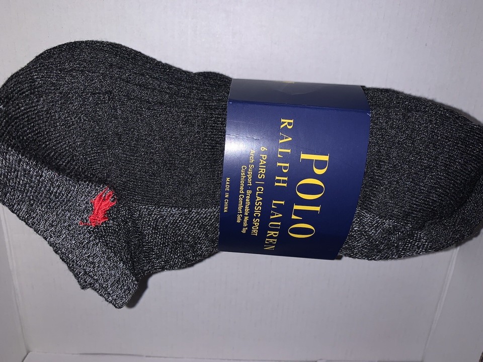 Ralph Lauren Ankle Socks Grey Size 612 Brand New eBay
