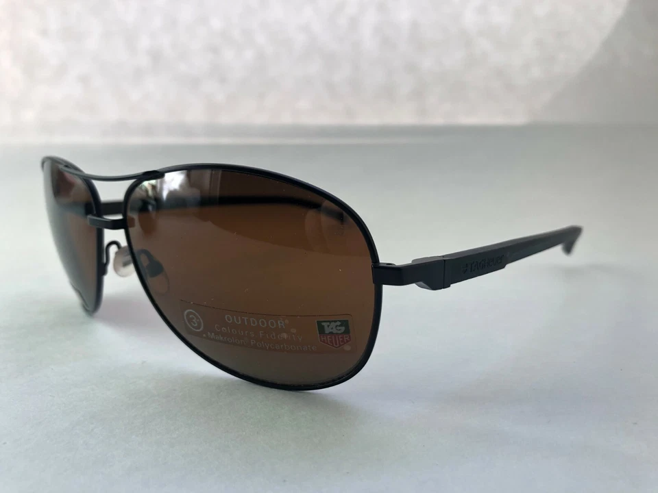 Gafas de sol automáticas Tag Heuer 0884 TH0884 gafas de sol unisex marco de aviador BRN Foto 2 de 4