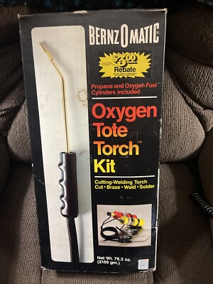 NOS BERNZ-O-MATIC CUTTING/WELDING OXYGEN TORCH KIT MODEL OX-2500 With GASES!
