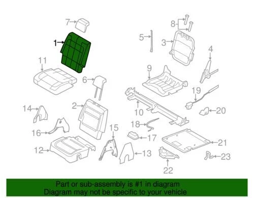 Conjunto de cubierta trasera asiento derecho original Ford Flex 2013-2019 DA8Z-7466600-LB Foto 2 de 2