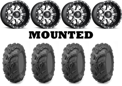 Kit 4 Maxxis Zilla Tires 28x9-14/28x11-14 on Fuel Nutz Machined D541 Wheels POL