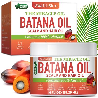 Batana Oil for Hair Growth, 100% Batana Oil from Honduras, Repairs Damaged Hair
