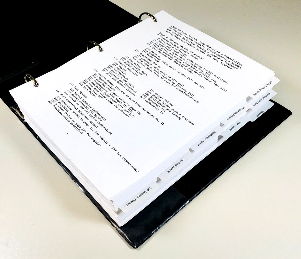 Ford 9N 2N Tractor Master Service Repair Manual Parts Operators Book Set 836Pgs - Image 3 of 4