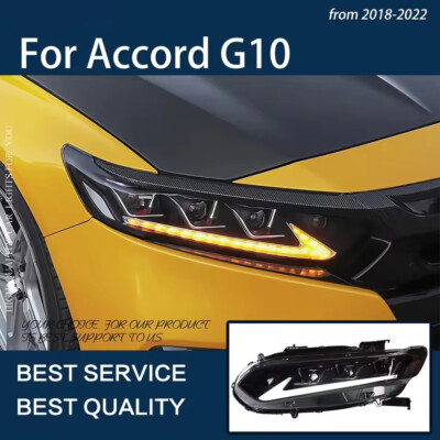 LED DRL Sequential Headlights For Honda Accord G10 2018-2021 Start up Animation